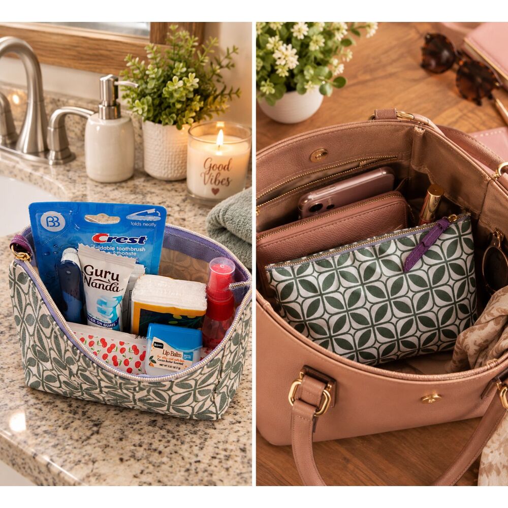 Women’s Travel Work Hygiene Personal Care Hygiene Kit w/ Make Up Bag Pouch New